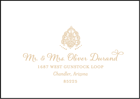 Divya Formal Letterpress Reply Envelope Design Medium