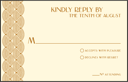 Emile Letterpress Reply Postcard Front Design Medium