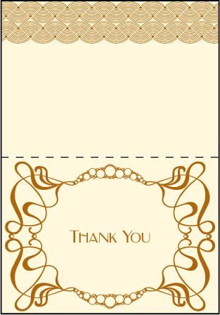 Emile Letterpress Thank You Card Fold Design Medium