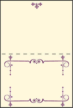 English Waltz Letterpress Placecard Fold Design Medium