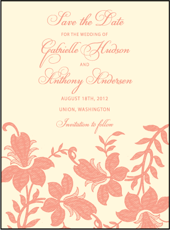 Enya Letterpress Save The Date Design Medium