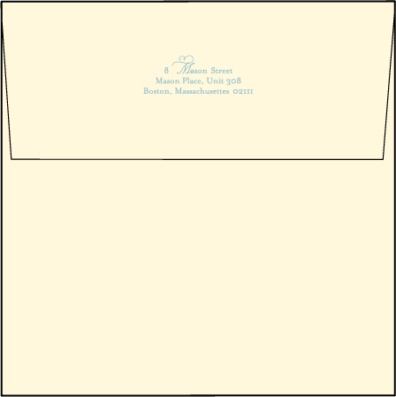 Erte Beach Letterpress Envelope Design Medium