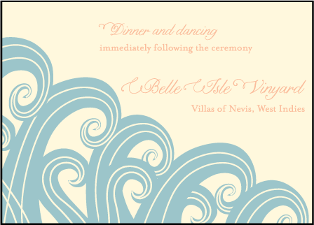 Erte Beach Letterpress Reception Design Medium
