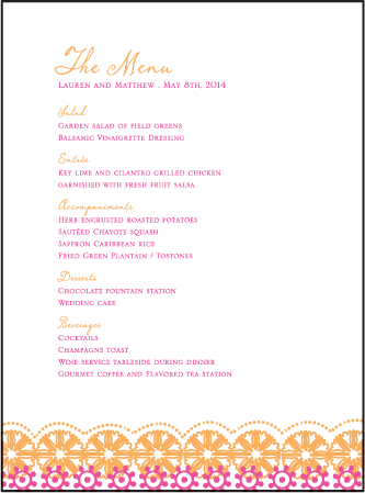 Esperanza Letterpress Menu Design Medium