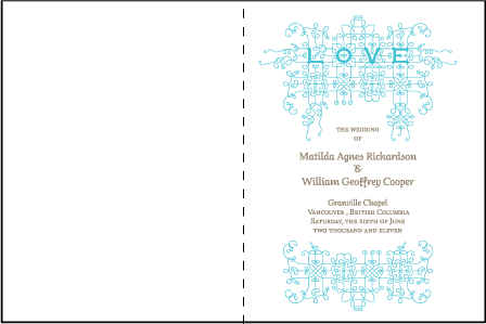 Exuberance Letterpress Program Design Medium