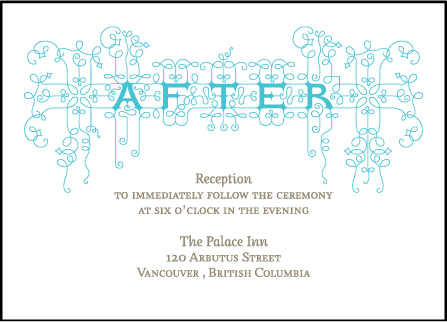 Exuberance Letterpress Reception Design Medium
