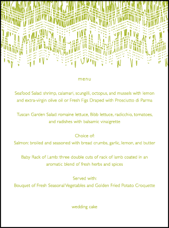 Fields Letterpress Menu Design Medium