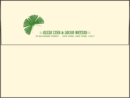 Flit Letterpress Envelope Design Medium