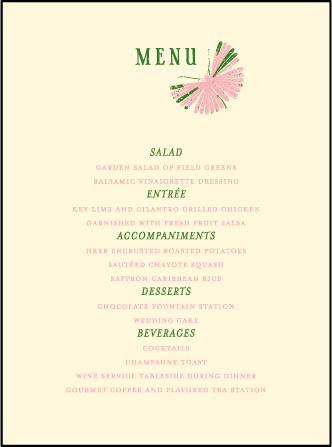 Flit Letterpress Menu Design Medium
