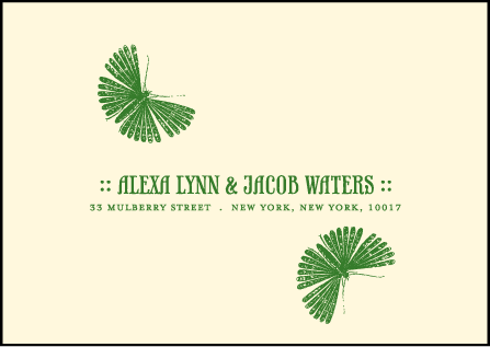 Flit Letterpress Reply Envelope Design Medium