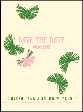 Flit Letterpress Save The Date Design Medium