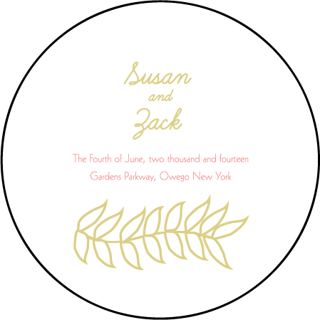 Floral Wreath Letterpress Coaster Design Medium