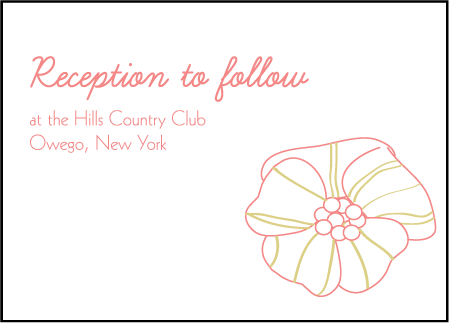 Floral Wreath Letterpress Reception Design Medium