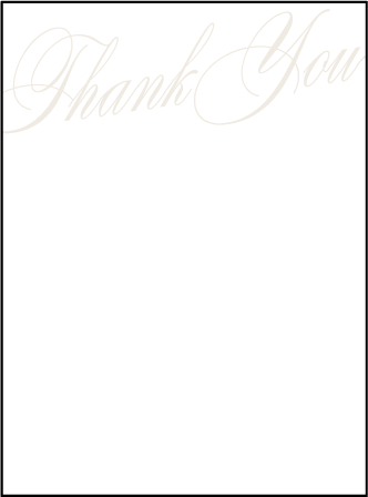 Florian Script Letterpress Thank You Card Flat Design Medium