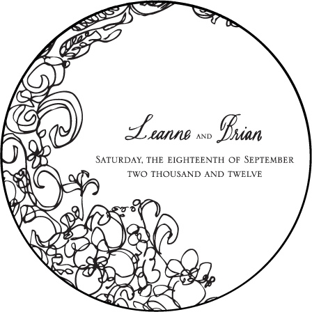 Flourish Letterpress Coaster Design Medium