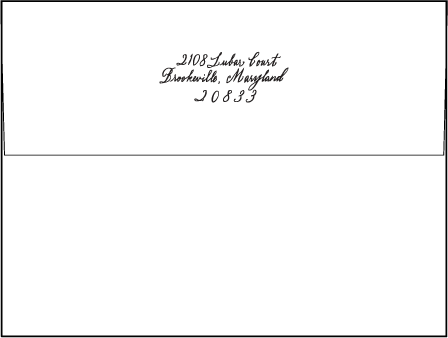 Flourish Letterpress Envelope Design Medium