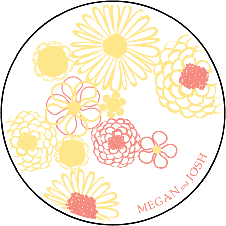 Floweret Letterpress Coaster Design Medium
