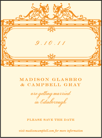 Fontaine Letterpress Save The Date Design Medium