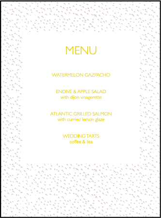 Fresh Letterpress Menu Design Medium