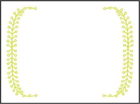 Garden Vine Letterpress Placecard Flat Design Medium