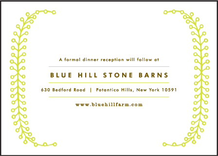 Garden Vine Letterpress Reception Design Medium