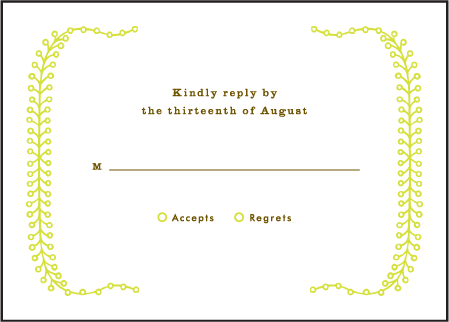 Garden Vine Letterpress Reply Design Medium