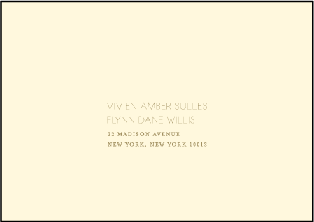 Glamorous Blooms Letterpress Reply Envelope Design Medium