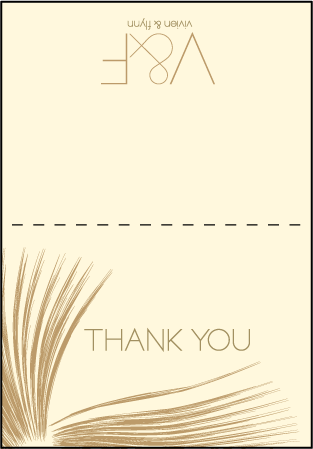 Glamorous Blooms Letterpress Thank You Card Fold Design Medium