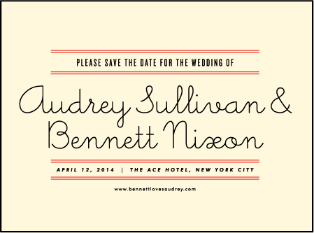 Gotham Letterpress Save The Date Design Medium