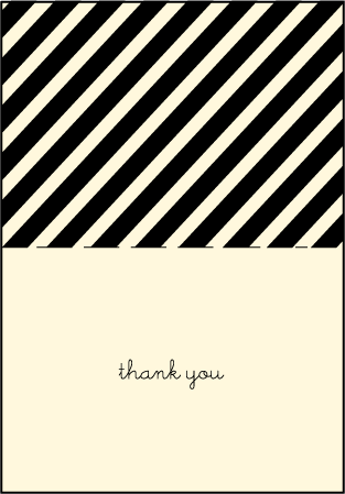 Gotham Letterpress Thank You Card Fold Design Medium