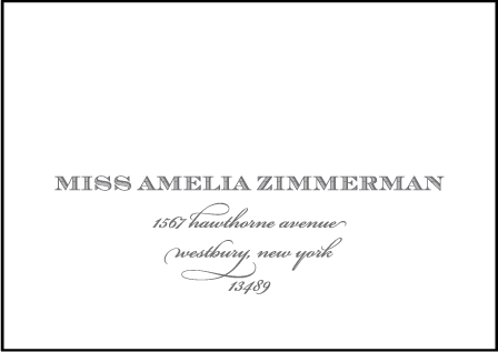 Gracelyn Vintage Letterpress Reply Envelope Design Medium