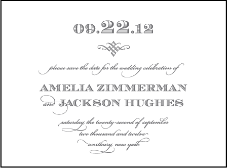 Gracelyn Vintage Letterpress Save The Date Design Medium