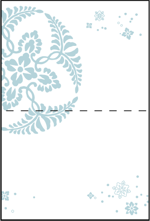 Hana Letterpress Placecard Fold Design Medium