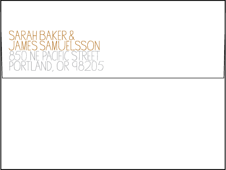 Handdrawn Letterpress Envelope Design Medium