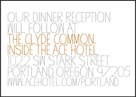 Handdrawn Letterpress Reception Design Medium