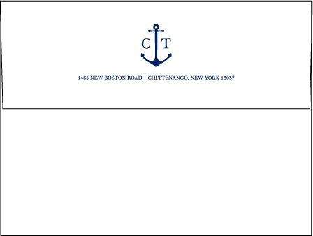 Harbor Beach Letterpress Envelope Design Medium