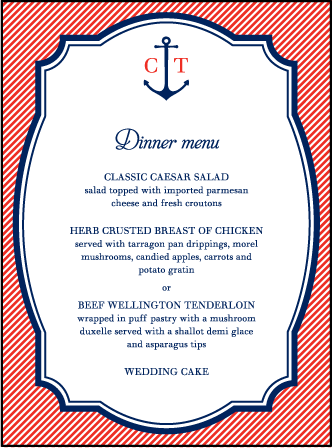 Harbor Beach Letterpress Menu Design Medium