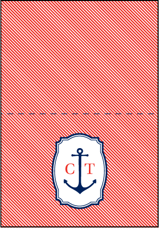 Harbor Beach Letterpress Thank You Card Fold Design Medium