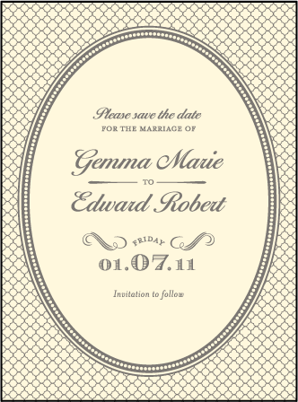 Harlow Letterpress Save The Date Design Medium