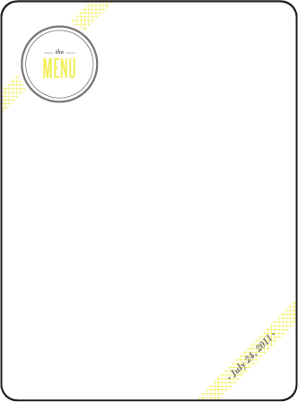 Harper Letterpress Menu Design Medium