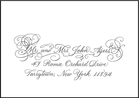 Hayes Calligraphy Letterpress Reply Envelope Design Medium