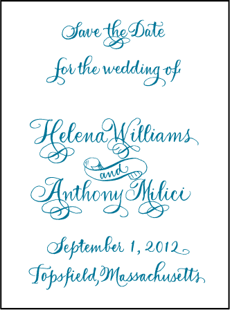 Helena Letterpress Save The Date Design Medium