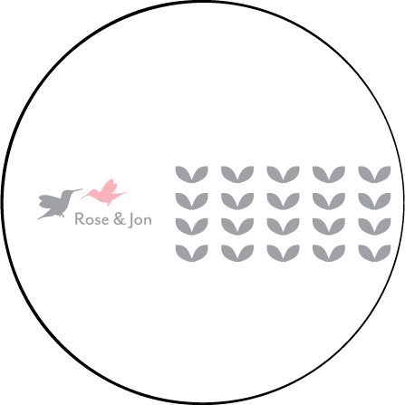 Hummingbirds Letterpress Coaster Design Medium