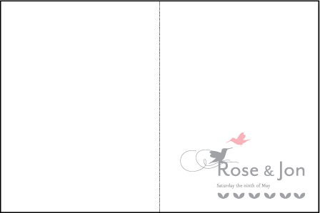 Hummingbirds Letterpress Program Design Medium