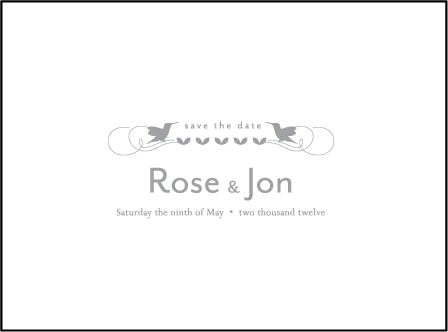 Hummingbirds Letterpress Save The Date Design Medium
