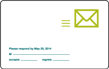 Iconic WW Letterpress Reply Postcard Front Design Medium