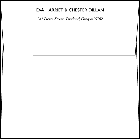 Indie Twill Letterpress Thank You Card Flat Envelope Design Medium