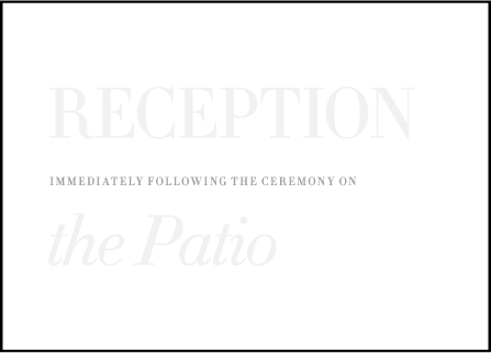 Irving Letterpress Reception Design Medium