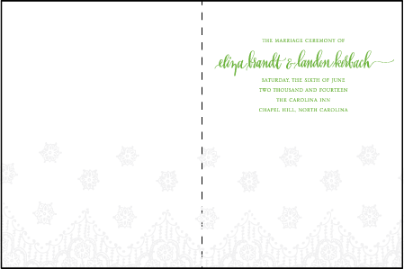 Istanbul Lace Letterpress Program Design Medium
