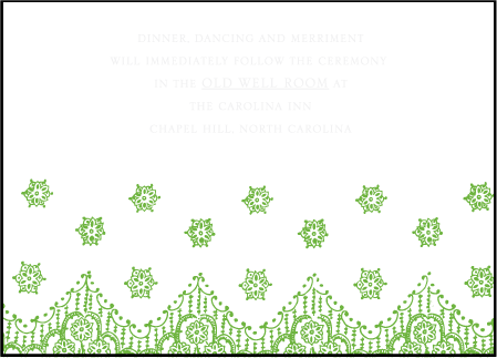 Istanbul Lace Letterpress Reception Design Medium